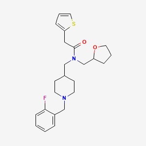N-{[1-(2-fluorobenzyl)-4-piperidinyl]methyl}-N-(tetrahydro-2-furanylmethyl)-2-(2-thienyl)acetamide