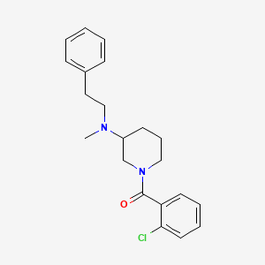 molecular formula C21H25ClN2O B6072481 1-(2-chlorobenzoyl)-N-methyl-N-(2-phenylethyl)-3-piperidinamine 