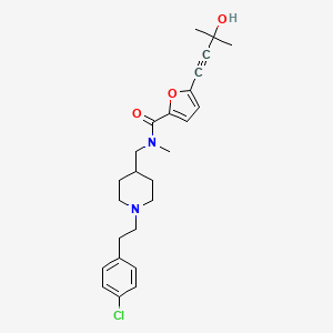 molecular formula C25H31ClN2O3 B6072484 N-({1-[2-(4-chlorophenyl)ethyl]-4-piperidinyl}methyl)-5-(3-hydroxy-3-methyl-1-butyn-1-yl)-N-methyl-2-furamide 
