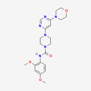 N-(2,4-dimethoxyphenyl)-4-[6-(4-morpholinyl)-4-pyrimidinyl]-1-piperazinecarboxamide