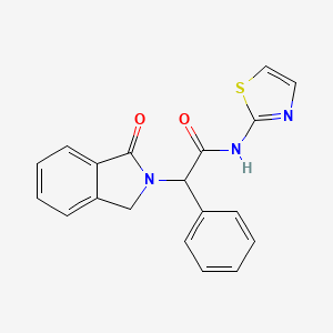molecular formula C19H15N3O2S B607251 2-(1-oxoisoindolin-2-yl)-2-phenyl-N-(thiazol-2-yl)acetamide CAS No. 892772-75-7
