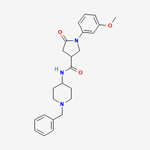 molecular formula C24H29N3O3 B6072521 N-(1-benzyl-4-piperidinyl)-1-(3-methoxyphenyl)-5-oxo-3-pyrrolidinecarboxamide 