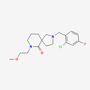 2-(2-chloro-4-fluorobenzyl)-7-(2-methoxyethyl)-2,7-diazaspiro[4.5]decan-6-one