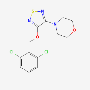 molecular formula C13H13Cl2N3O2S B6072542 4-{4-[(2,6-dichlorobenzyl)oxy]-1,2,5-thiadiazol-3-yl}morpholine 