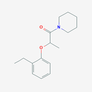 molecular formula C16H23NO2 B6072601 1-[2-(2-ethylphenoxy)propanoyl]piperidine 