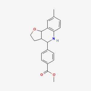 methyl 4-(8-methyl-2,3,3a,4,5,9b-hexahydrofuro[3,2-c]quinolin-4-yl)benzoate