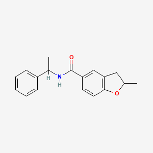 2-methyl-N-(1-phenylethyl)-2,3-dihydro-1-benzofuran-5-carboxamide