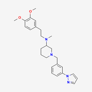 molecular formula C26H34N4O2 B6072621 N-[2-(3,4-dimethoxyphenyl)ethyl]-N-methyl-1-[3-(1H-pyrazol-1-yl)benzyl]-3-piperidinamine 