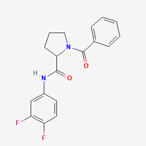 1-benzoyl-N-(3,4-difluorophenyl)prolinamide