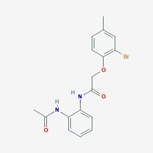 molecular formula C17H17BrN2O3 B6072635 N-[2-(acetylamino)phenyl]-2-(2-bromo-4-methylphenoxy)acetamide 