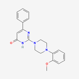 molecular formula C21H22N4O2 B6072645 2-[4-(2-methoxyphenyl)-1-piperazinyl]-6-phenyl-4(3H)-pyrimidinone 