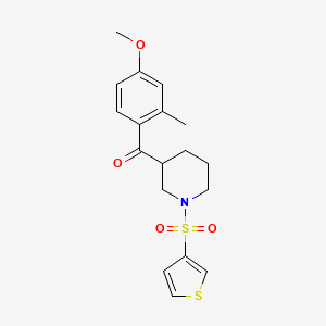 molecular formula C18H21NO4S2 B6072652 (4-methoxy-2-methylphenyl)[1-(3-thienylsulfonyl)-3-piperidinyl]methanone 