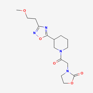 3-(2-{3-[3-(2-methoxyethyl)-1,2,4-oxadiazol-5-yl]-1-piperidinyl}-2-oxoethyl)-1,3-oxazolidin-2-one