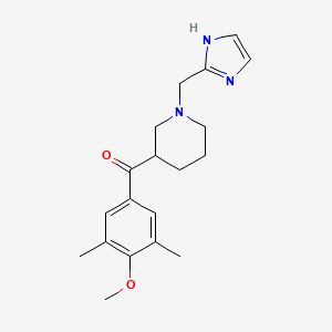 molecular formula C19H25N3O2 B6072675 [1-(1H-imidazol-2-ylmethyl)-3-piperidinyl](4-methoxy-3,5-dimethylphenyl)methanone 