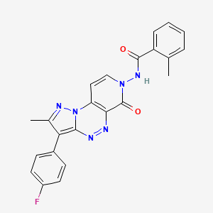 N-[3-(4-fluorophenyl)-2-methyl-6-oxopyrazolo[5,1-c]pyrido[4,3-e][1,2,4]triazin-7(6H)-yl]-2-methylbenzamide