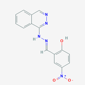 molecular formula C15H11N5O3 B6072741 2-hydroxy-5-nitrobenzaldehyde 1-phthalazinylhydrazone 
