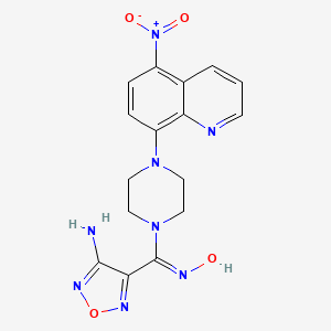 4-{(hydroxyimino)[4-(5-nitro-8-quinolinyl)-1-piperazinyl]methyl}-1,2,5-oxadiazol-3-amine