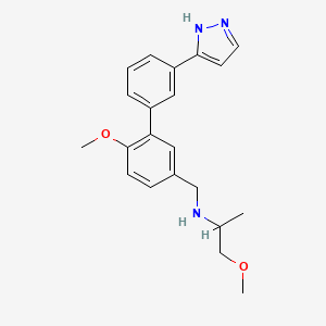 (2-methoxy-1-methylethyl){[6-methoxy-3'-(1H-pyrazol-3-yl)-3-biphenylyl]methyl}amine trifluoroacetate