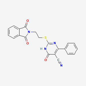 2-{[2-(1,3-dioxo-1,3-dihydro-2H-isoindol-2-yl)ethyl]thio}-6-oxo-4-phenyl-1,6-dihydro-5-pyrimidinecarbonitrile