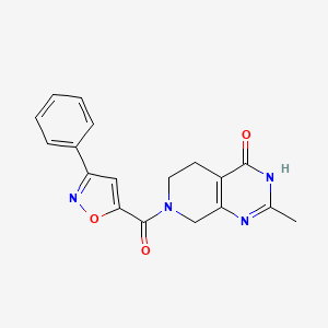 molecular formula C18H16N4O3 B6072784 2-methyl-7-[(3-phenyl-5-isoxazolyl)carbonyl]-5,6,7,8-tetrahydropyrido[3,4-d]pyrimidin-4(3H)-one 