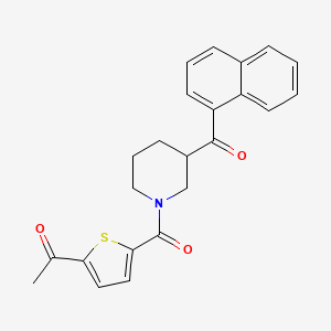 molecular formula C23H21NO3S B6072790 1-(5-{[3-(1-naphthoyl)-1-piperidinyl]carbonyl}-2-thienyl)ethanone 