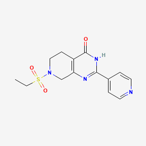 molecular formula C14H16N4O3S B6072798 7-(ethylsulfonyl)-2-pyridin-4-yl-5,6,7,8-tetrahydropyrido[3,4-d]pyrimidin-4(3H)-one 