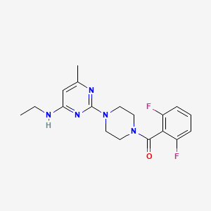 molecular formula C18H21F2N5O B6072806 2-[4-(2,6-difluorobenzoyl)-1-piperazinyl]-N-ethyl-6-methyl-4-pyrimidinamine 