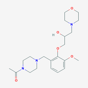 1-{2-[(4-acetyl-1-piperazinyl)methyl]-6-methoxyphenoxy}-3-(4-morpholinyl)-2-propanol