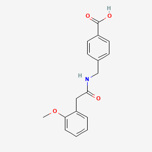 molecular formula C17H17NO4 B6072835 4-({[(2-methoxyphenyl)acetyl]amino}methyl)benzoic acid 