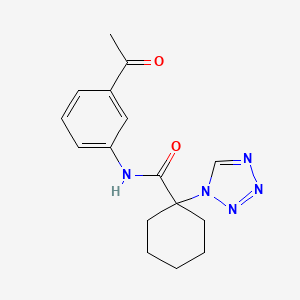 molecular formula C16H19N5O2 B6072850 N-(3-acetylphenyl)-1-(1H-tetrazol-1-yl)cyclohexanecarboxamide 