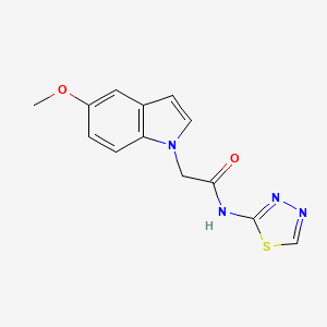 molecular formula C13H12N4O2S B6072868 2-(5-methoxy-1H-indol-1-yl)-N-1,3,4-thiadiazol-2-ylacetamide 