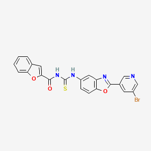 molecular formula C22H13BrN4O3S B6072896 N-({[2-(5-bromo-3-pyridinyl)-1,3-benzoxazol-5-yl]amino}carbonothioyl)-1-benzofuran-2-carboxamide 