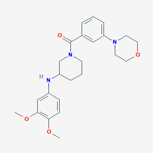 molecular formula C24H31N3O4 B6072902 N-(3,4-dimethoxyphenyl)-1-[3-(4-morpholinyl)benzoyl]-3-piperidinamine 