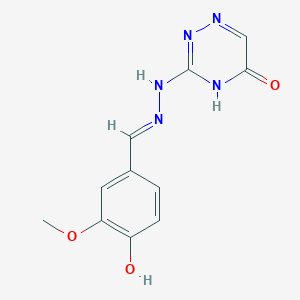 molecular formula C11H11N5O3 B6072906 4-hydroxy-3-methoxybenzaldehyde (5-oxo-4,5-dihydro-1,2,4-triazin-3-yl)hydrazone 