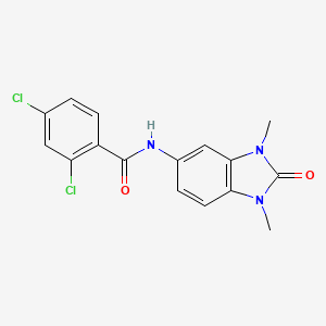molecular formula C16H13Cl2N3O2 B6072913 2,4-dichloro-N-(1,3-dimethyl-2-oxo-2,3-dihydro-1H-benzimidazol-5-yl)benzamide 