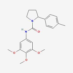 molecular formula C21H26N2O4 B6072920 2-(4-methylphenyl)-N-(3,4,5-trimethoxyphenyl)-1-pyrrolidinecarboxamide 