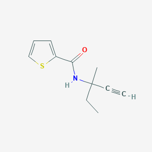 molecular formula C11H13NOS B6072930 N-(1-ethyl-1-methylprop-2-yn-1-yl)thiophene-2-carboxamide 