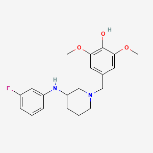 molecular formula C20H25FN2O3 B6072957 4-({3-[(3-fluorophenyl)amino]-1-piperidinyl}methyl)-2,6-dimethoxyphenol 