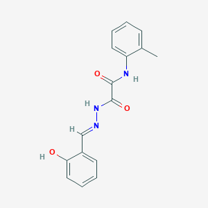 molecular formula C16H15N3O3 B6072982 2-[2-(2-羟基亚苄基)肼基]-N-(2-甲基苯基)-2-氧代乙酰胺 