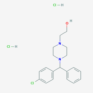 molecular formula C19H25Cl3N2O B060730 2-(4-((4-Chlorophenyl)(phenyl)methyl)piperazin-1-yl)ethanol dihydrochloride CAS No. 164726-80-1