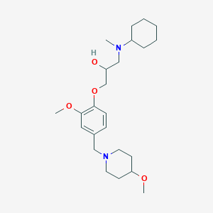 molecular formula C24H40N2O4 B6073009 1-[cyclohexyl(methyl)amino]-3-{2-methoxy-4-[(4-methoxy-1-piperidinyl)methyl]phenoxy}-2-propanol 
