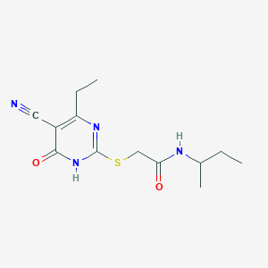 molecular formula C13H18N4O2S B6073024 N-butan-2-yl-2-[(5-cyano-4-ethyl-6-oxo-1H-pyrimidin-2-yl)sulfanyl]acetamide 