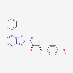 molecular formula C21H17N5O2 B6073037 3-(4-methoxyphenyl)-N-(7-phenyl[1,2,4]triazolo[1,5-a]pyrimidin-2-yl)acrylamide 