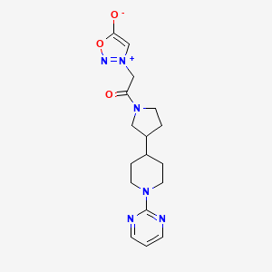 3-(2-oxo-2-{3-[1-(2-pyrimidinyl)-4-piperidinyl]-1-pyrrolidinyl}ethyl)-1,2,3-oxadiazol-3-ium-5-olate