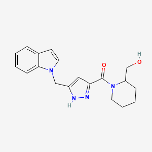 (1-{[5-(1H-indol-1-ylmethyl)-1H-pyrazol-3-yl]carbonyl}-2-piperidinyl)methanol