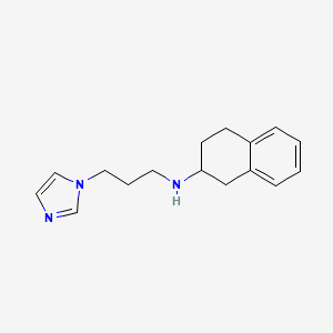 molecular formula C16H21N3 B6073091 N-[3-(1H-imidazol-1-yl)propyl]-1,2,3,4-tetrahydro-2-naphthalenamine 