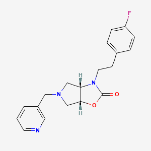 molecular formula C19H20FN3O2 B6073098 (3aS*,6aR*)-3-[2-(4-fluorophenyl)ethyl]-5-(3-pyridinylmethyl)hexahydro-2H-pyrrolo[3,4-d][1,3]oxazol-2-one 
