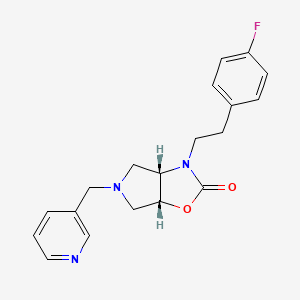 molecular formula C19H20FN3O2 B6073098 (3aS,6aR)-3-[2-(4-fluorophenyl)ethyl]-5-(pyridin-3-ylmethyl)-3a,4,6,6a-tetrahydropyrrolo[3,4-d][1,3]oxazol-2-one 