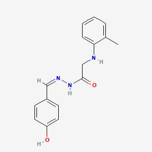 N'-(4-hydroxybenzylidene)-2-[(2-methylphenyl)amino]acetohydrazide