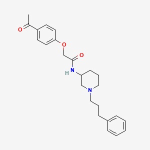 molecular formula C24H30N2O3 B6073163 2-(4-acetylphenoxy)-N-[1-(3-phenylpropyl)-3-piperidinyl]acetamide 